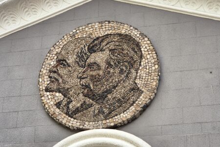 Lenin og Stalin mosaikk